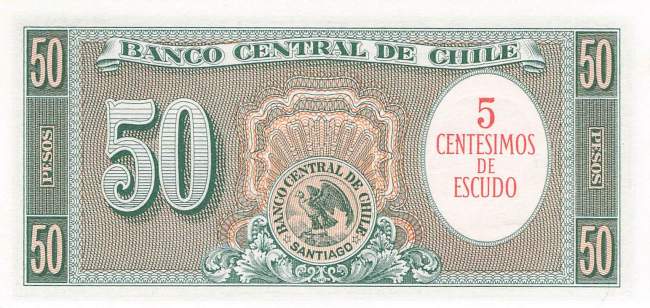 5 Centesimos de Escudos Chile p126b-1 1960